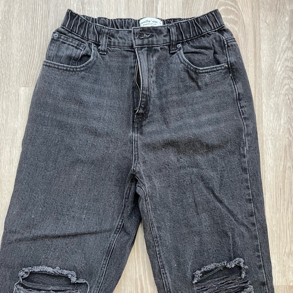 Vanilla Star Women’s Black Ripped Skinny Jeans - Picture 2 of 6